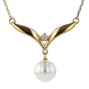 MIKIMOTO ミキモト K18YG イエローゴールド ネックレス アコヤ真珠 7.1