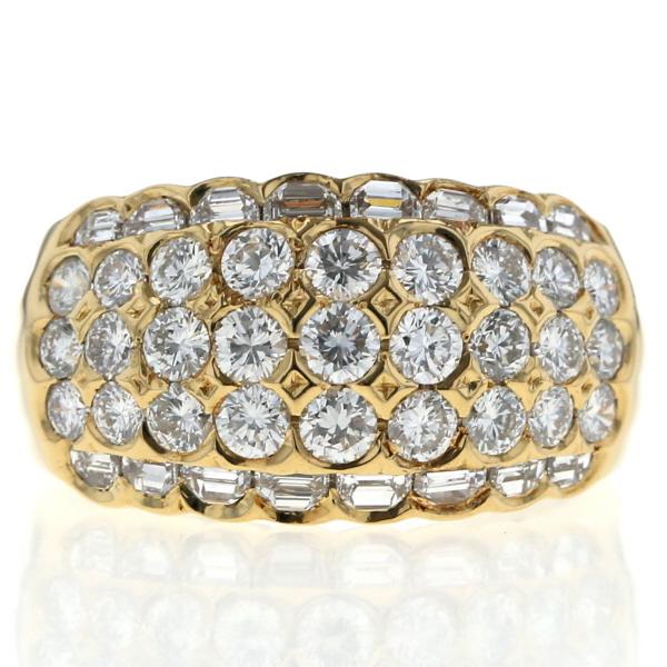 DAMIANI ダミアーニ K18YG イエローゴールド リング ダイヤモンド2.55ct パヴェ ...