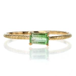 K18YG イエローゴールド リング バイカラーUVチェンジミントガーネット  