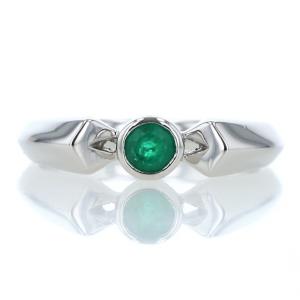 Pt850 タンザナイト エメラルド ダイヤモンド リング 0.60ct E0.10ct  