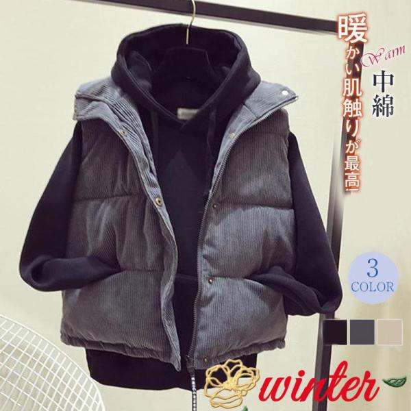 半額セール 買い得 中綿ベスト フリースベスト レディース 通学 爆売中 ファッション シンプル 暖...