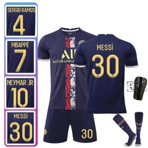 サッカーウェア 子供 大人 22-23新パリホーム特別版ゴールド30番メッシ7番ムバッペ10番ネイマールユニフォームセット