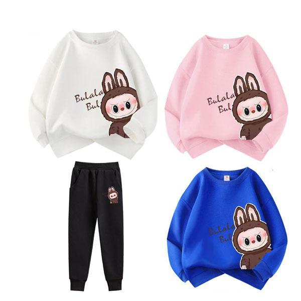 ラブブ 子供服 長袖 パーカー labubu 春 秋 冬 アイテム トップス 男の子 女の子 丸い襟...