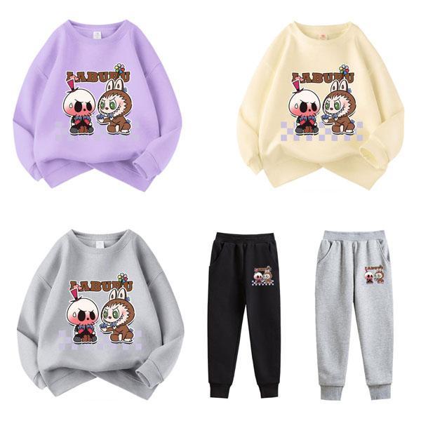 ラブブ 子供服 長袖 パーカー labubu 春 秋 冬 アイテム トップス 男の子 女の子 丸い襟...