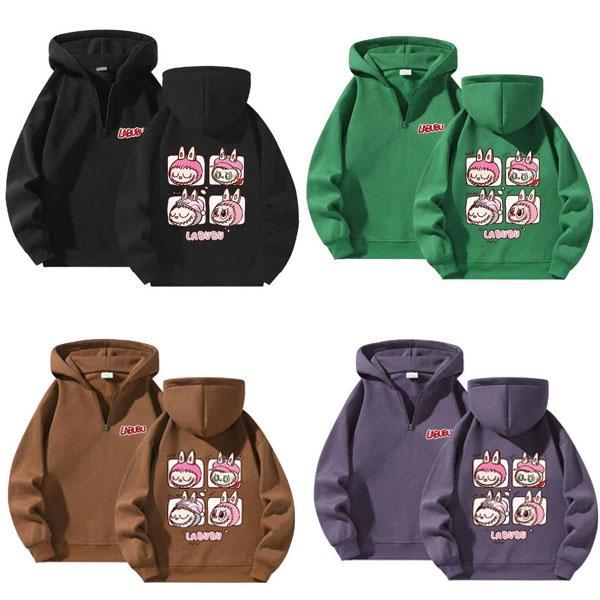 10色 新品 ラブブ 成人服 長袖 パーカー labubu 春 秋 冬 アイテム トップス 男の子 ...
