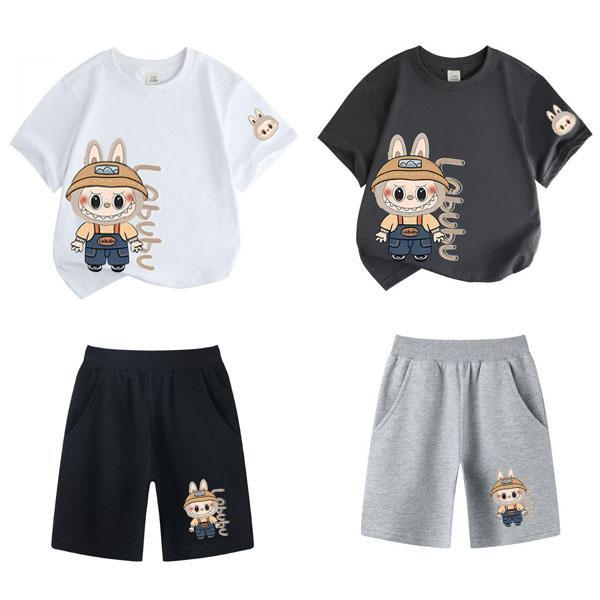 labubu子供服 半袖Tシャツ 通気性 肌着 柔らかい 丸首 男の子女の子 子ども服 小学生 誕生...