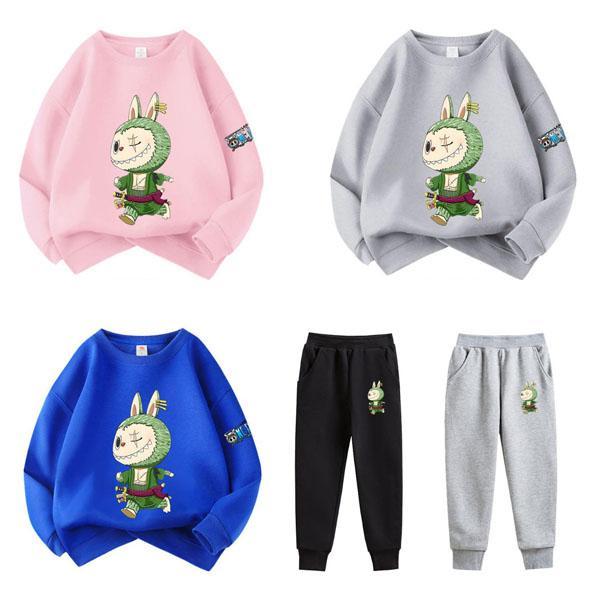 ラブブ 子供服 長袖 パーカー labubu 春 秋 冬 アイテム トップス 男の子 女の子 丸い襟...