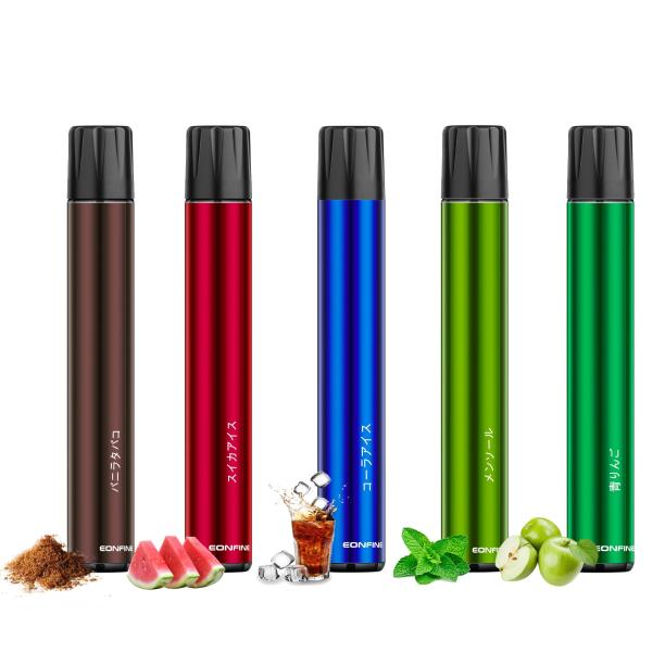 Eonfine 電子タバコ 使い捨て vape ベイプ 7500回吸引可能 5風味セット 禁煙パイ