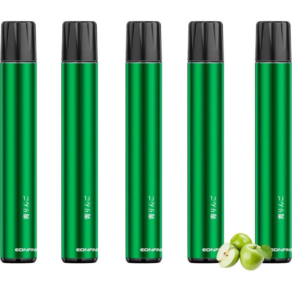 Eonfine 電子タバコ 使い捨て vape ベイプ 10000回吸引可能 青いりんご 禁煙パイ