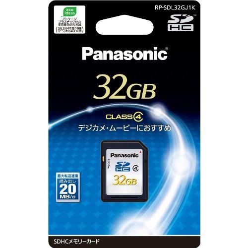 パナソニック 32GB SDHCメモリーカード CLASS4 RP-SDL32GJ1K