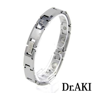 Dr.+AKI ゲルマニウムブレスレット BT009VSW/BT009VSM Silver シルバー｜everyshop