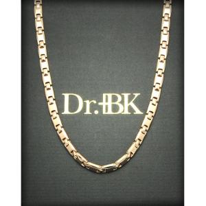 Dr.+BK ゲルマニウムネックレス ゴールドシルバーのコンビカラー 約47cm Dr.+BK ゲルマニウムネックレス NS001TS2（シルバー