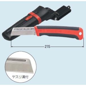 未来工業　電工ナイフ　プラスチックグリップ　鍛造刃　ケース付き　DM-12｜evillage