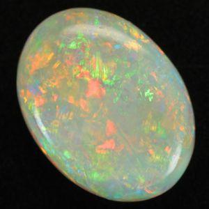 遊色の世界♪天然ホワイトオパール 3.00ct オーバルカボッション