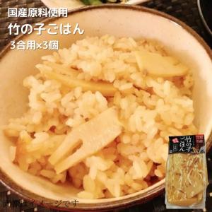 国産原料使用 竹の子ごはん（たけのこごはんの素） 三合炊き×3個｜evo-shop