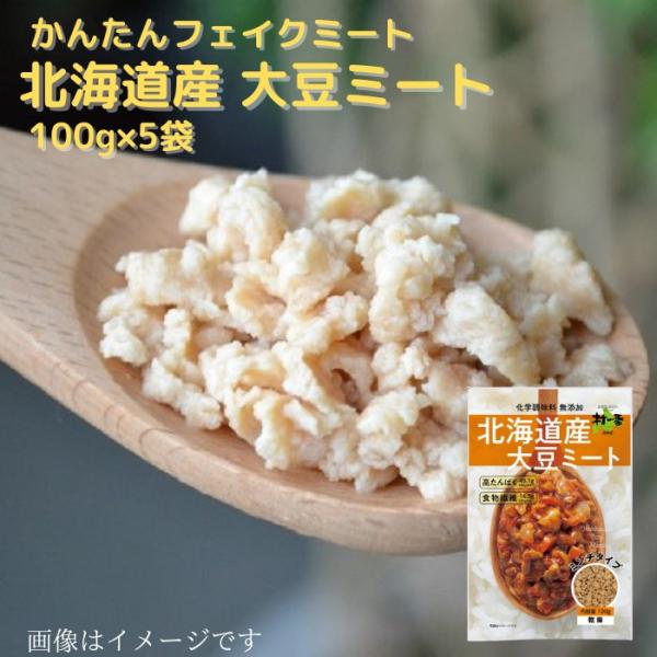 大豆ミート 送料無料 国産 北海道産大豆使用 ミンチ（乾燥）タイプ 100ｇ×5袋