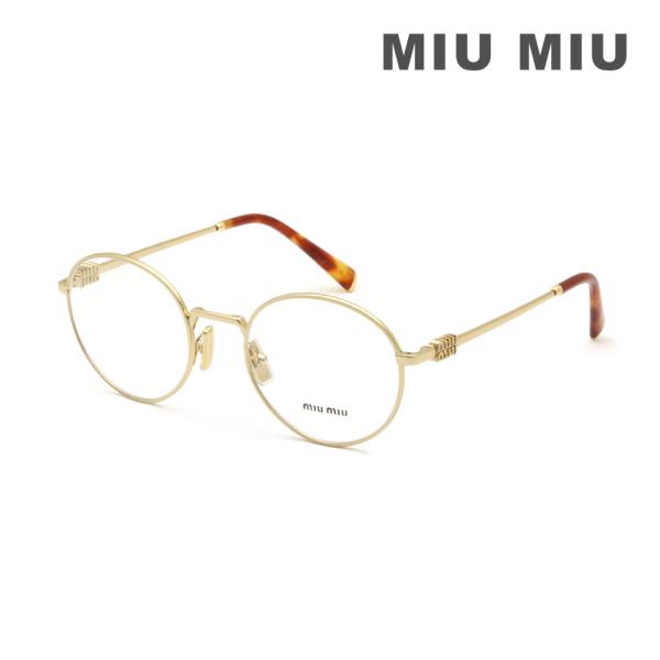 MIU MIU ミュウミュウ 眼鏡 フレーム のみ MU52XV 5AK1O1 50 ゴールド ノー...