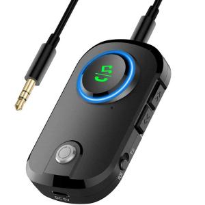 一台三役 Bluetooth5.0 トランスミッター レシーバー 2台同時接続 トランシーバー 送信機 受信機 音声アシスタント ハンズフリー通話 高音質 低遅延 無線 車