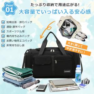【12つポケット】ボストンバッグ レディース ...の詳細画像3