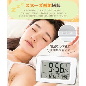 電波時計 デジタル 置き時計 湿度計 温度計 ...の詳細画像5