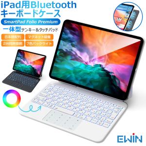 一体型テンキー タッチパッド Ewin iPad マジックキーボード ケース 日本語配列 マグネット吸着式 iPad Air 11インチ M3 M2 iPad Air 10.9インチ iPad Pro 11