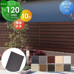 フェンス横板本体 120サイズ 長さ1995  フェンス 目隠し    ビーライフ 三富 Bウッドスタイル デコ2   幅120mm×長さ1995mm×厚み10mm (単品部材)  ウッドスタイルフェンス     人工ウッド 人工木材 樹脂製 横張り 樹脂製 板材 境界 屋外   【無料★特典対象】