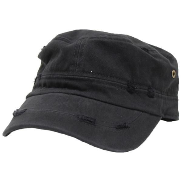 ワークキャップ 帽子 メンズ 大きいサイズ 大きめ 58〜61cm ダメージＬサイズ ブラック