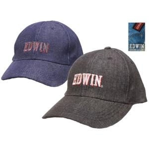 キャップ 帽子 メンズ EDWIN エドウイン デニムフロントロゴ刺繍