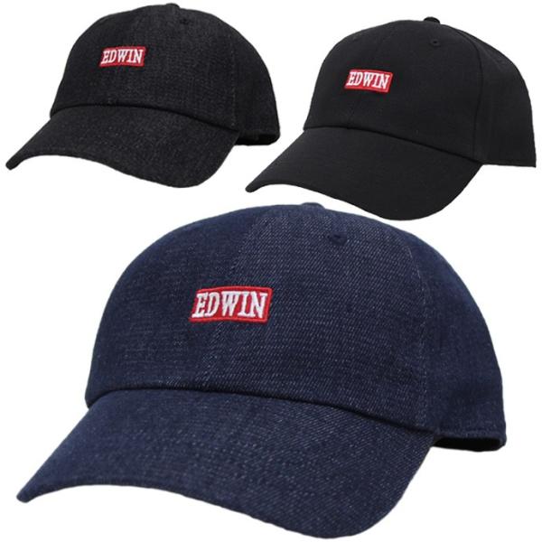 帽子 メンズ キャップ ローキャップ コットン EDWIN エドウイン シンプル定番