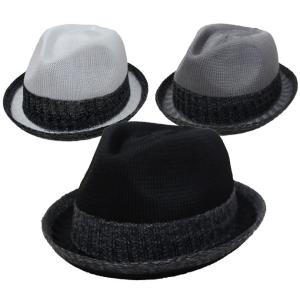 帽子 メンズ 中折れハット 59〜62cm対応 大きいサイズ サイズ調節テープ付きサーモコンビマニッシュハット