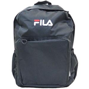 フィラ リュック デイバック バックパック センターロゴ刺繍 容量約23リットル FILA ブラック 送料無料(沖縄・北海道・離島は除く)｜exas