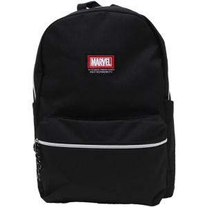 リュック メンズ リュックサック 大容量 デイパック MARVEL マーベル ブランドネーム付き ブラック 送料無料(沖縄・北海道・離島は除く)