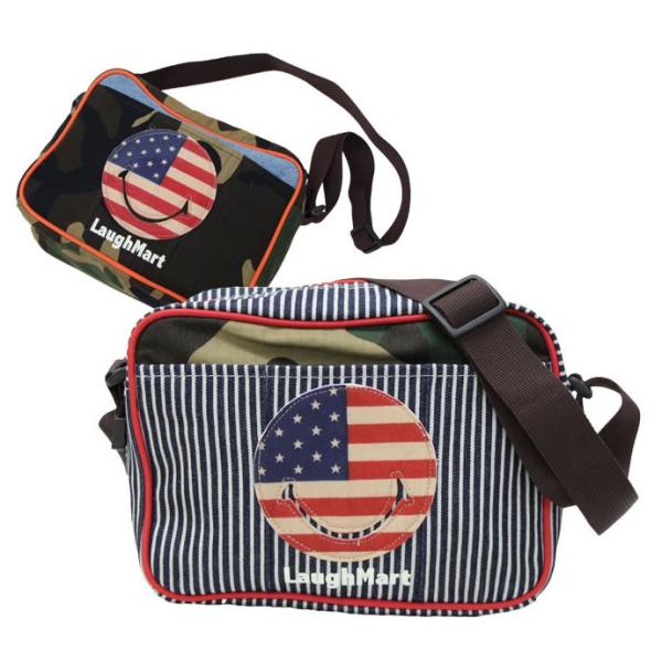 キッズ 子供用 ショルダーバッグ バック ＵＳＡ アメリカ 国旗ニコニコ ネコポス対応 全国送料無料