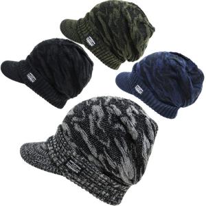 キャスケット 帽子 メンズ レディース ツバ付き ニット帽