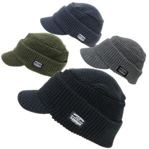 つば付きニット帽 ニット帽 メンズ ニットキャスケット