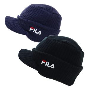 つば付きニット帽 帽子 メンズ つば付きワッチ ベーシック アクリル ロゴ刺繍 フィラ FILA ゆうパケット 全国送料無料