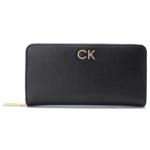 Calvin Klein　カルバンクライン 　ラウンドファスナー長財布　K60K609699　ブラック　RE-LOCK ZIP AROUND LG　PUレザー　合皮｜excel-bunch-yshop