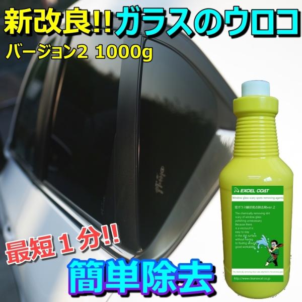 自動車ガラス用 ウロコ取り 業務用 ver.2 窓ガラス用鱗状斑点除去剤1000g×1本 車 ウィン...