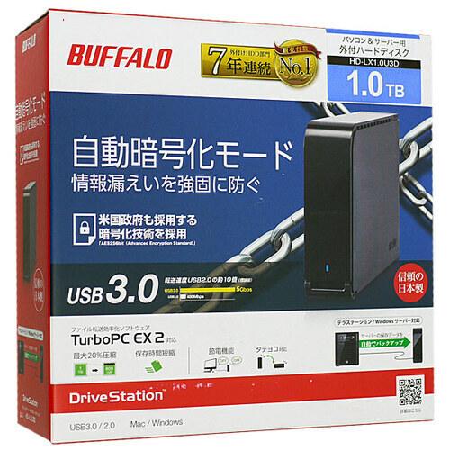 BUFFALO バッファロー 外付HDD USB3.0対応 1TB HD-LX1.0U3D