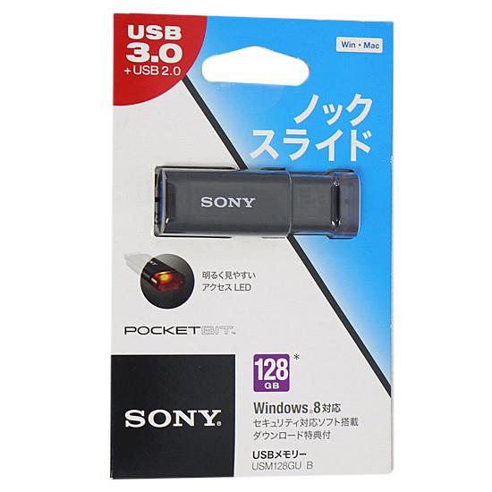 【ゆうパケット対応】SONY USBメモリ ポケットビット 128GB USM128GU B [管理...