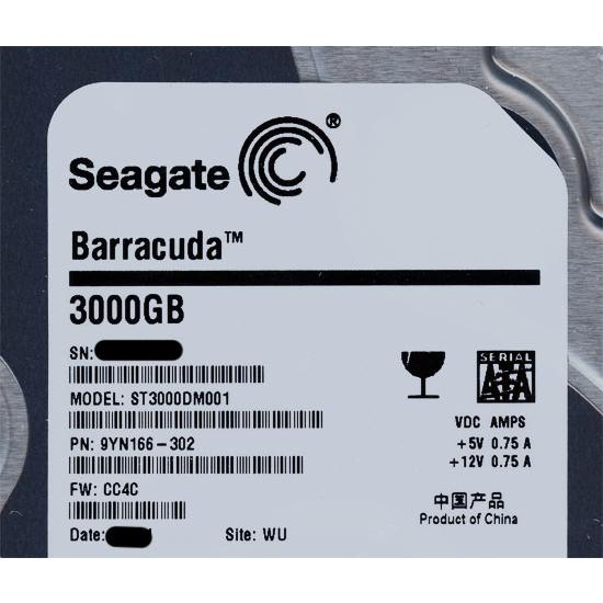 SEAGATE製HDD ST3000DM001 3TB SATA600 7200 [管理:10000...