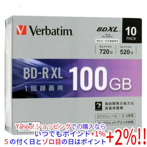Verbatim 4倍速対応BD-R XL 100GB 10枚組 VBR520YP10D1