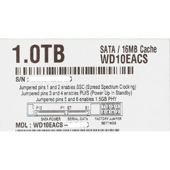 Western Digital製HDD WD10EACS 1TB SATA300 [管理:10000...