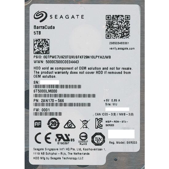 SEAGATE製HDD ST5000LM000 5TB 15mm [管理:1000013175]