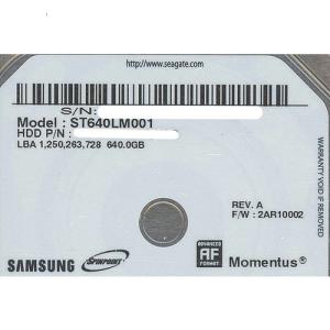 爆買Samsung ノート用HDD 2.5inch ST640LM001 640GB 9.5mm