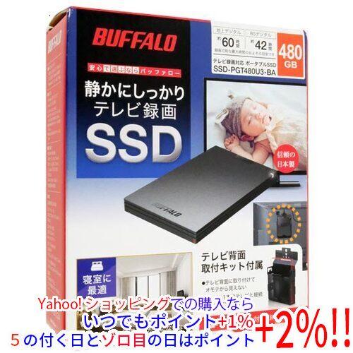 BUFFALO バッファロー 外付けSSD SSD-PGT480U3-BA 480GB ブラック