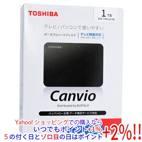 TOSHIBA PortableHD CANVIO HD-TPA1U3-B ブラック 1TB