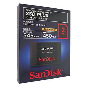 サンデスク　SSD　2TB　内蔵SATA Amazon.com: SanDisk SSD PLUS 2TB Internal SSD - SATA III 6