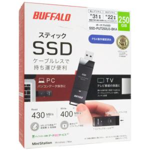 BUFFALO バッファロー 外付けSSD ポータブル USB3.2 Gen1 スティック型