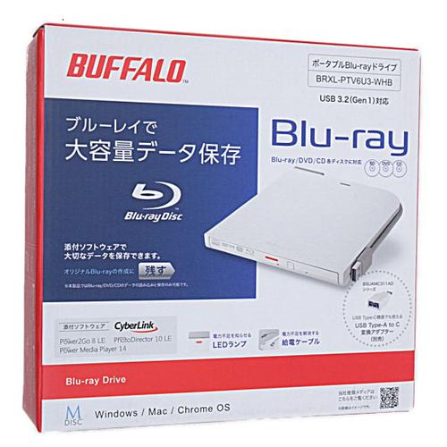 爆買BUFFALO バッファロー 外付けブルーレイドライブ BRXL-PTV6U3-WHB ホワイト